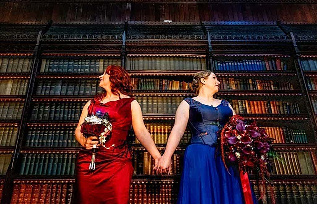 Melanie and Helen - Red-blue-dress-bespoke-alternative-Wedding_lisa-carpenter-photography0002 (81)