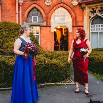 Melanie and Helen - Red-blue-dress-bespoke-alternative-Wedding_lisa-carpenter-photography0002 (47)