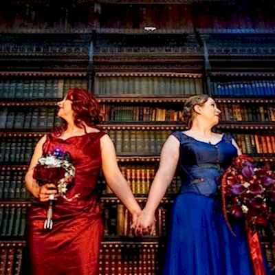 Melanie and Helen - Red-blue-dress-bespoke-alternative-Wedding_lisa-carpenter-photography0002 (81)